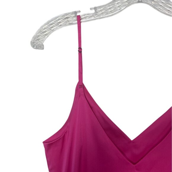 The Drop Ana Slip Dress Womens Small Hot Pink New Silky Adjustable Straps - Picture 5 of 9